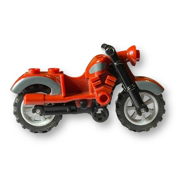 LEGO MOTORCYCLE Dirt Bike for Minifigures Ox Blood Indiana Jones - Picture 4 of 8
